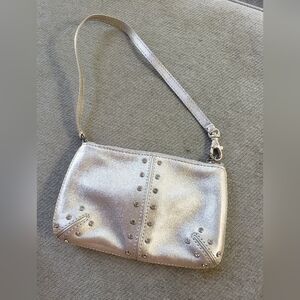 Michael Michael Kors silver rhinestone studded wristlet